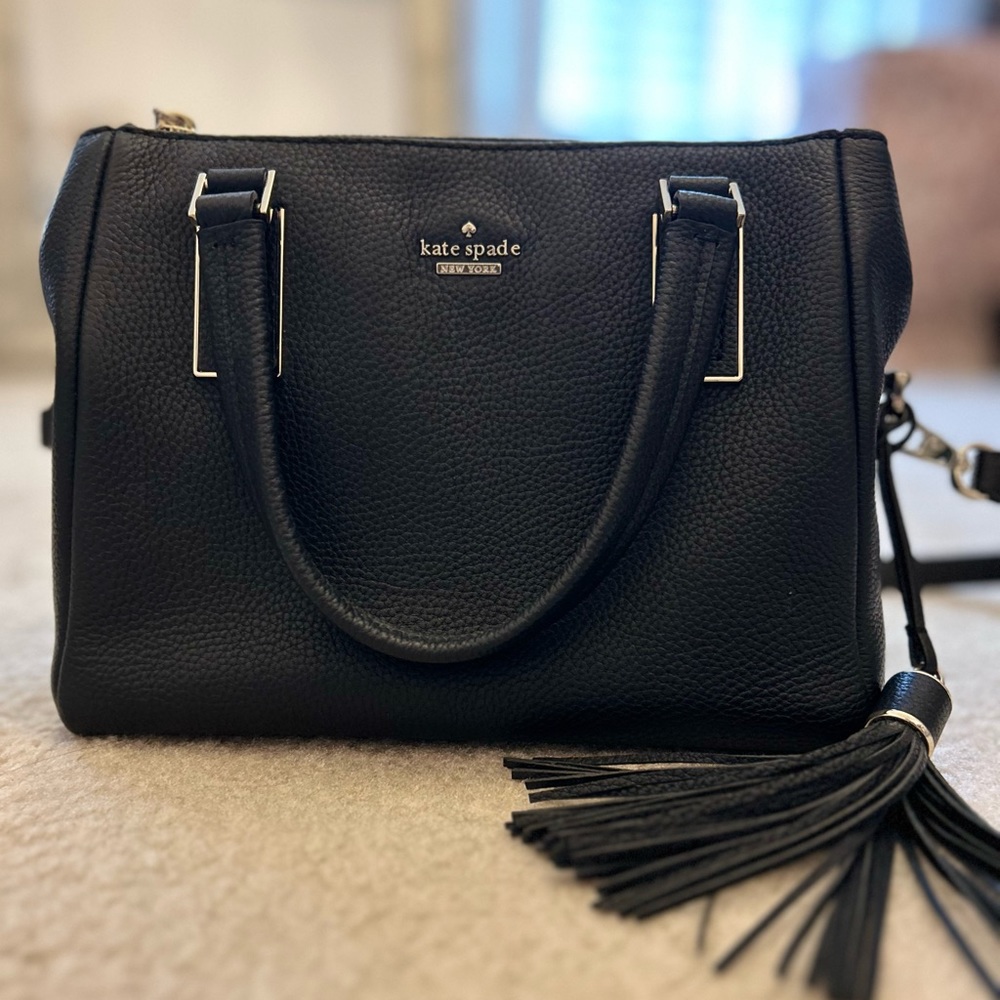 Kate Spade Kingston Drive Leather Satchel - Black